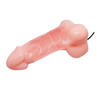 Żylaste dildo do penetracji z wibracjami 17 cm